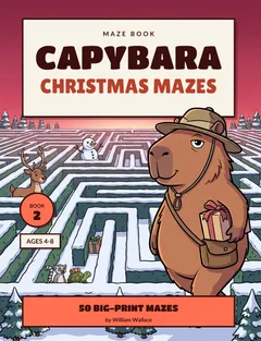 Capybara Christmas Mazes — book cover