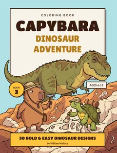 Capybara Dinosaur Adventure — book cover
