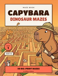 Capybara Dinosaur Mazes — book cover