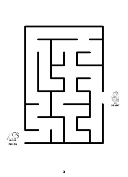 Dinosaur Maze coloring page preview